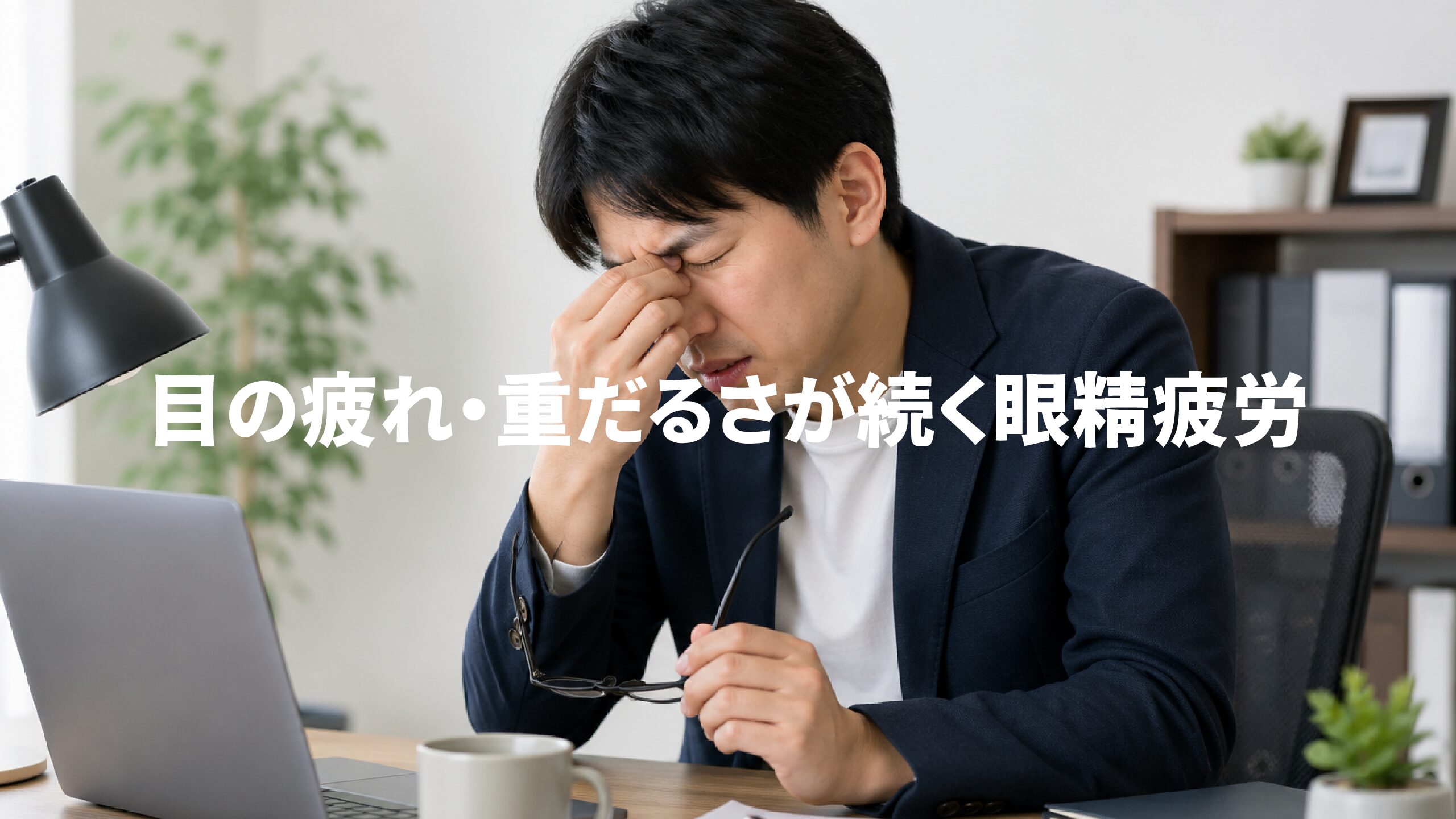 目の疲れ・重だるさが続く眼精疲労