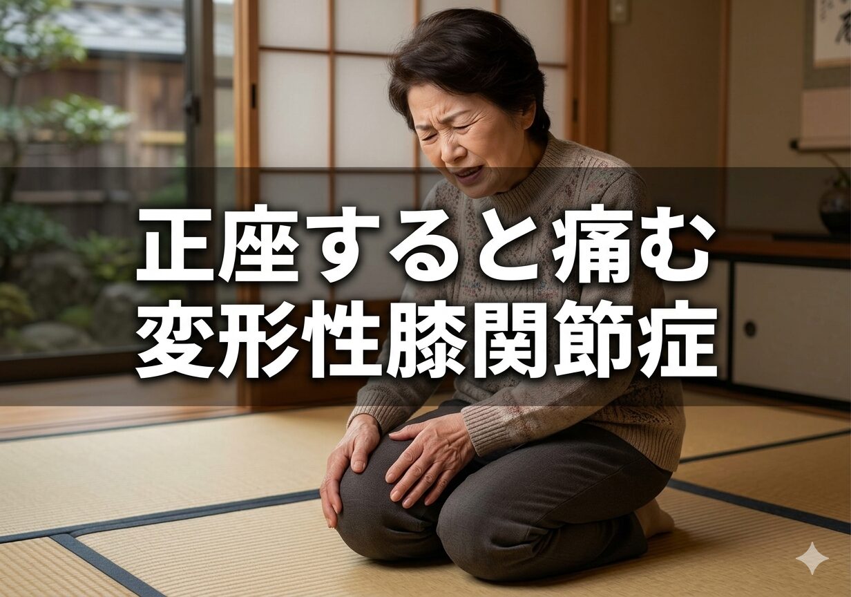 正座すると痛む変形性膝関節症
