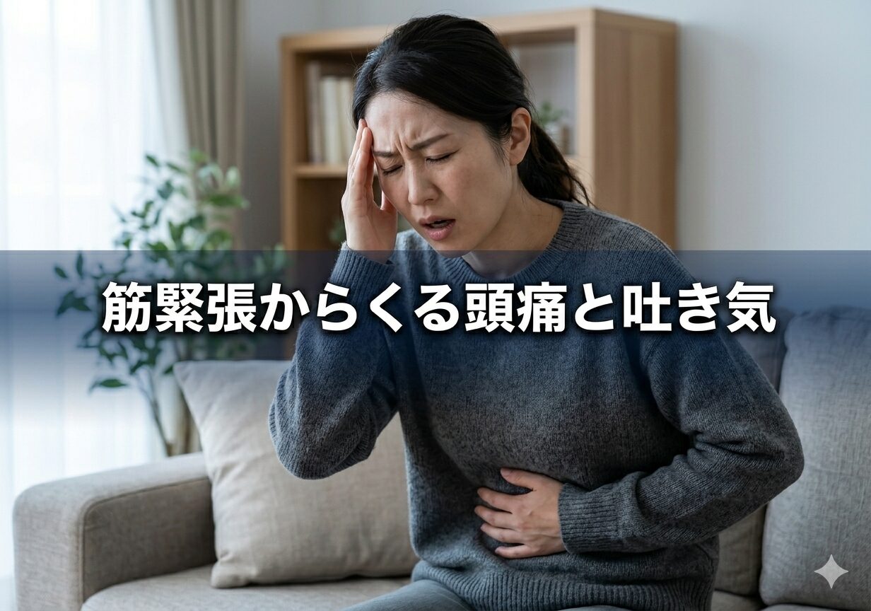 筋緊張から来る頭痛と吐き気