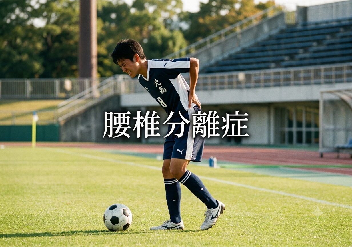 サッカー時に痛む腰痛（腰椎分離症）