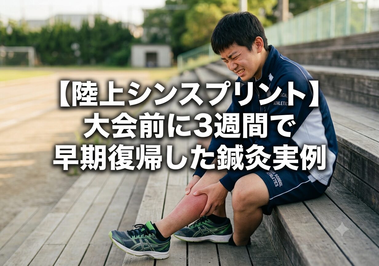 【陸上シンスプリント】大会前に3週間で早期復帰した鍼灸実例