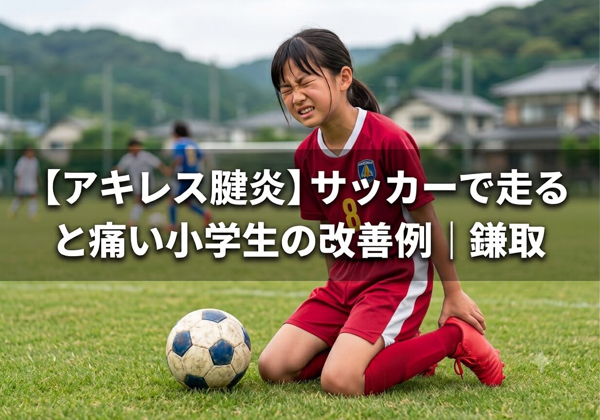 【アキレス腱炎】サッカーで走ると痛い小学生の改善例｜鎌取