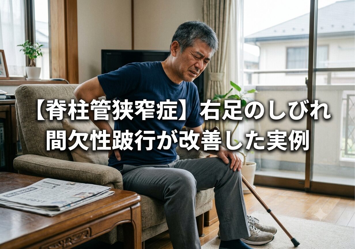 【脊柱管狭窄症】右足のしびれと間欠性跛行が改善した実例