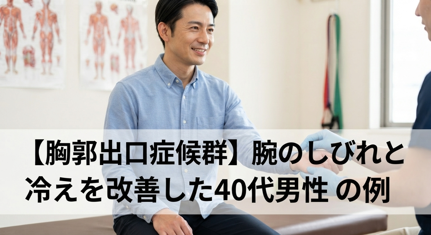 【胸郭出口症候群】腕のしびれと冷えを改善した40代男性の例