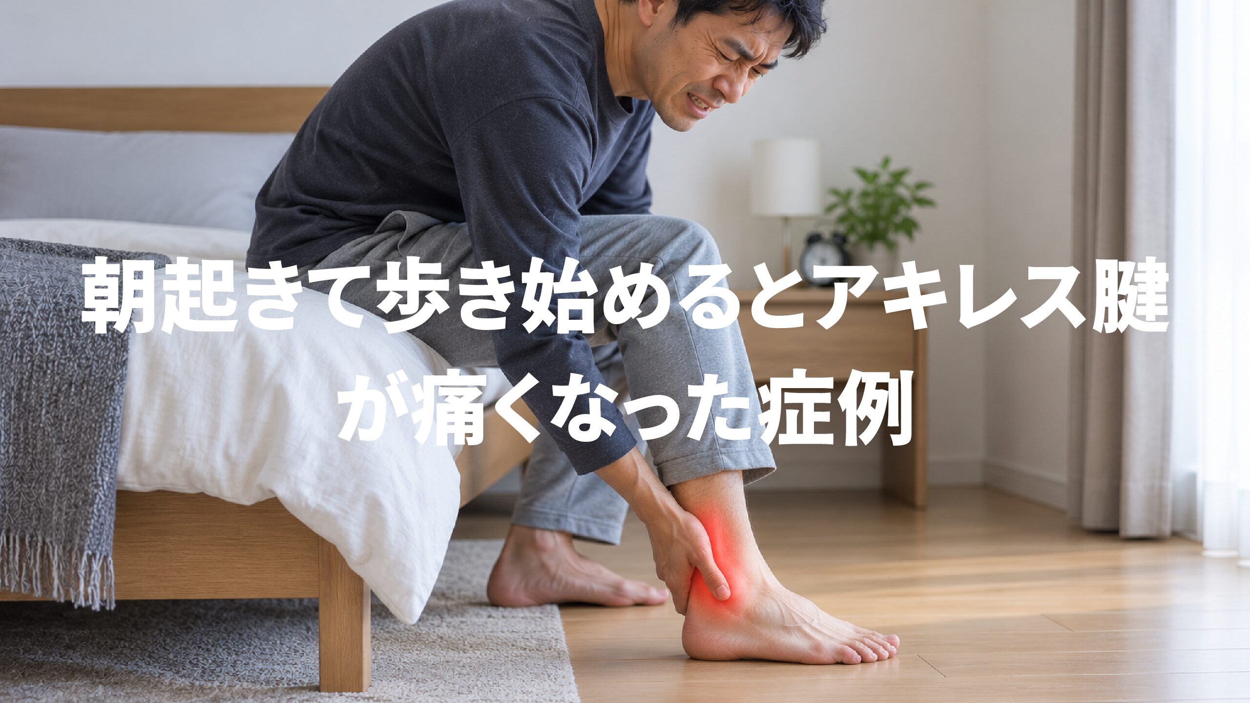 朝起きて歩き始めるとアキレス腱が痛くなった症例