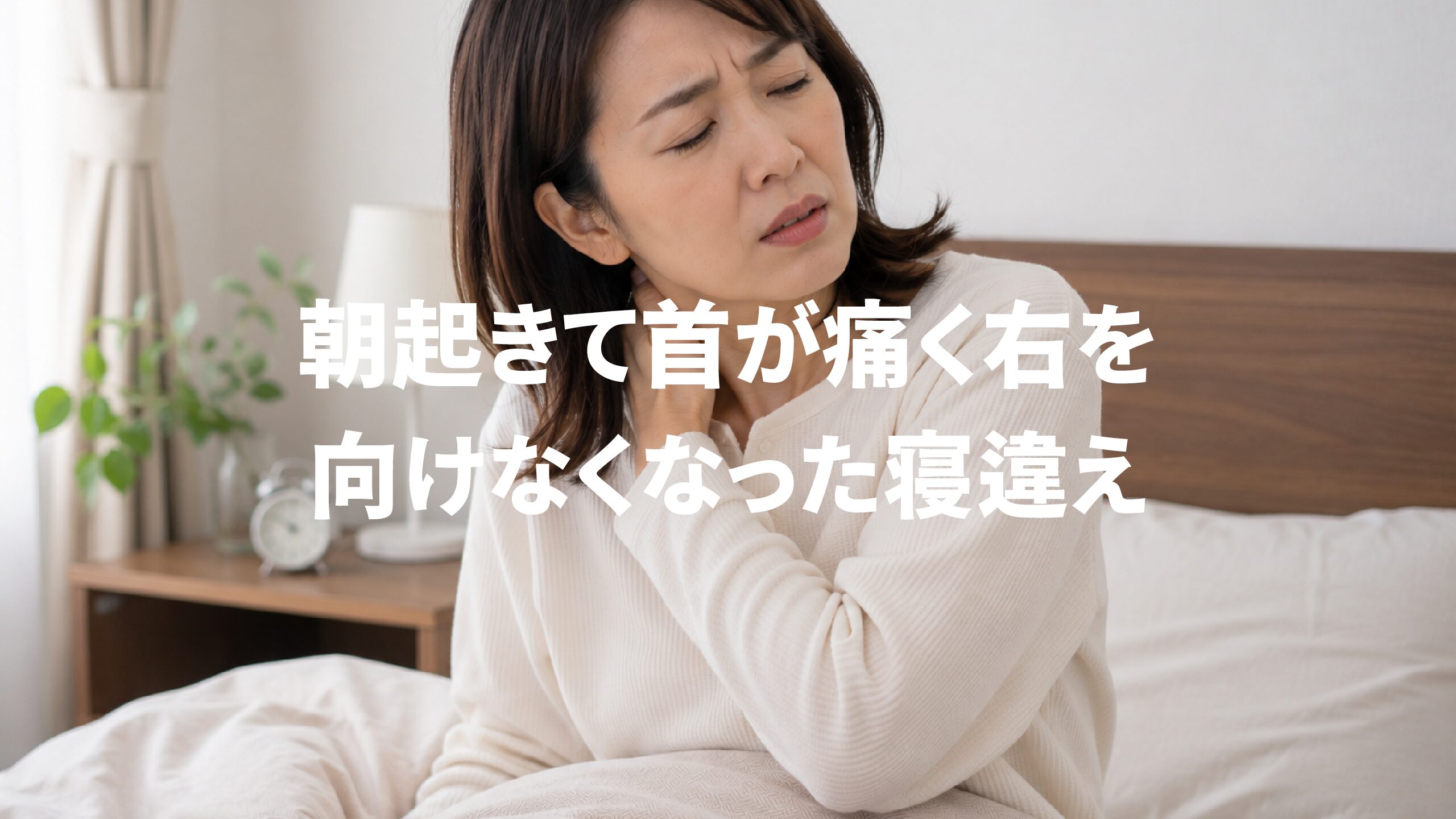 朝起きて首が痛く右を向けなくなった寝違え