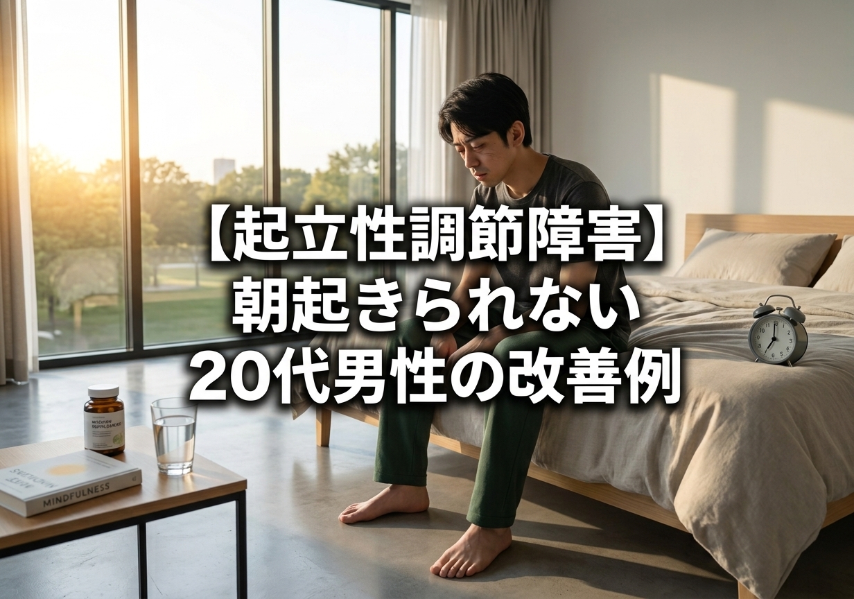 【起立性調節障害】朝起きられない20代男性の改善例