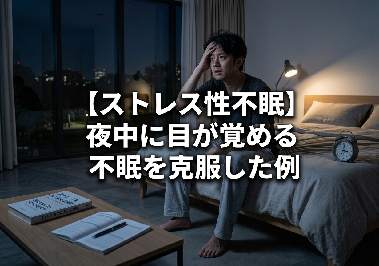 【ストレス性不眠】夜中に目が覚める不眠を克服した例